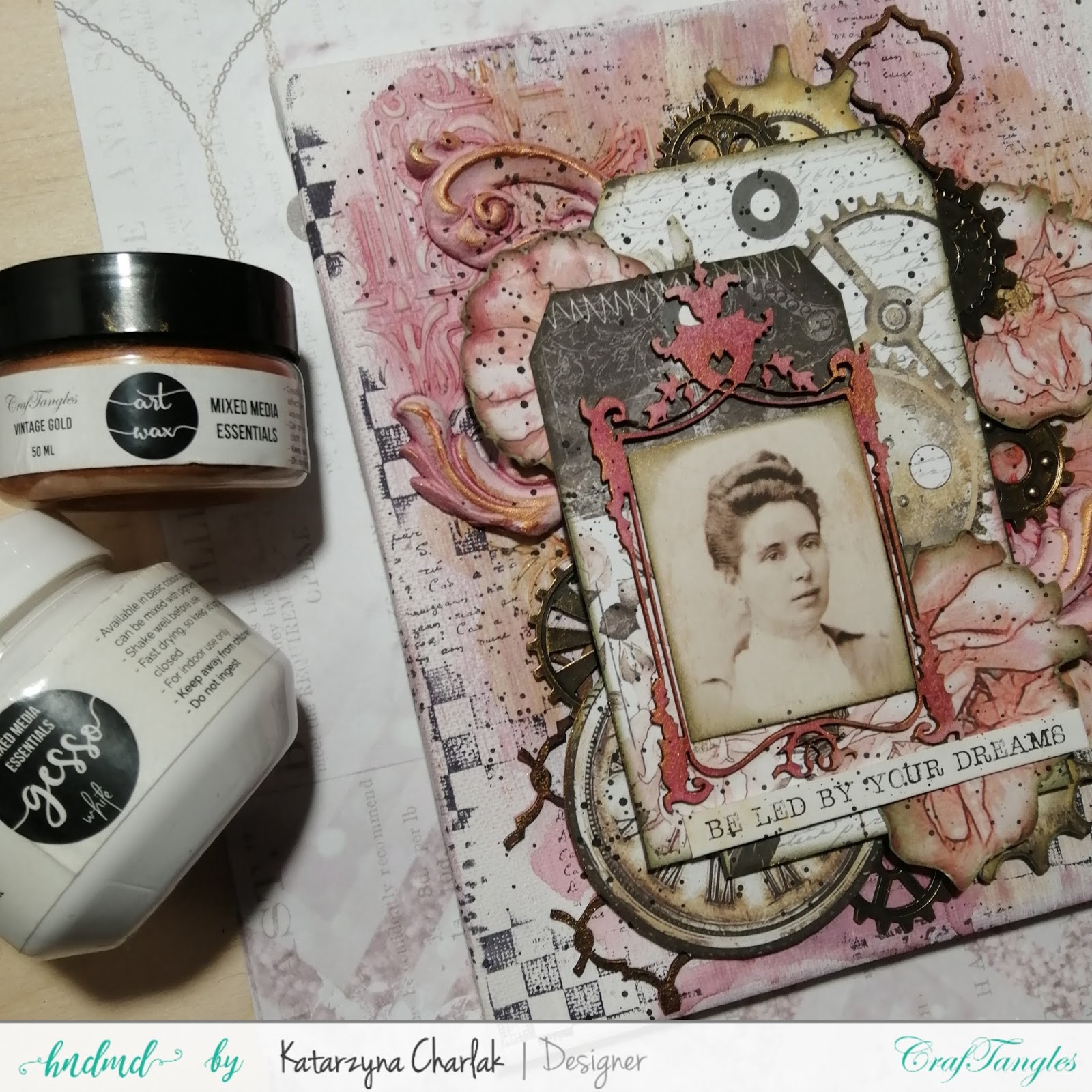 How to use Antique Wax with mixed media projects. 