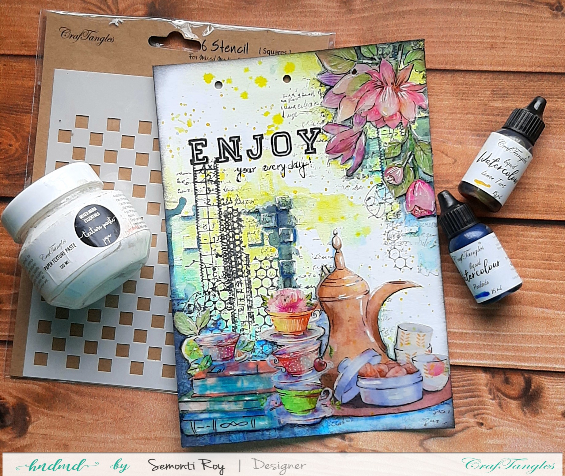 Art Journal Page with Watercolor - HNDMD Blog