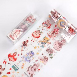 Clear PET Sticker Rolls Set - Girls (Pack of 3 rolls) (PCT-013)