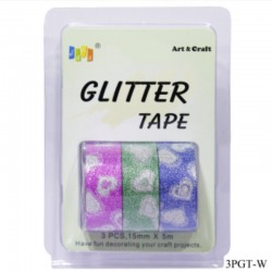Glitter Tapes pack of 3 (3PGT-W)