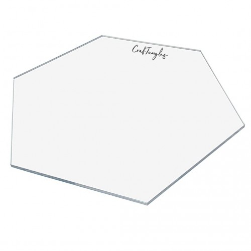 CrafTangles Clear Acrylic Coasters (4 pcs) - Hexagon