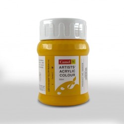 Camel Artist Acrylic Colour 500ml Jar - Permanent Yellow Medium
