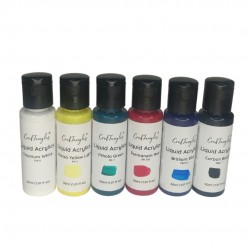 CrafTangles Liquid Acrylics / Acrylic Inks - Primary Colours  (Set of 6 colours)