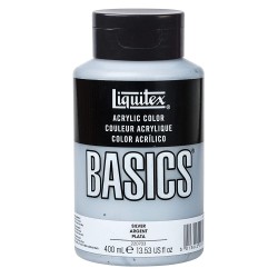 Liquitex Basics Acrylic Paint - Silver (400ML)