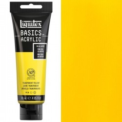 Liquitex Basics Acrylic Paint - Transparent Yellow (118ML)