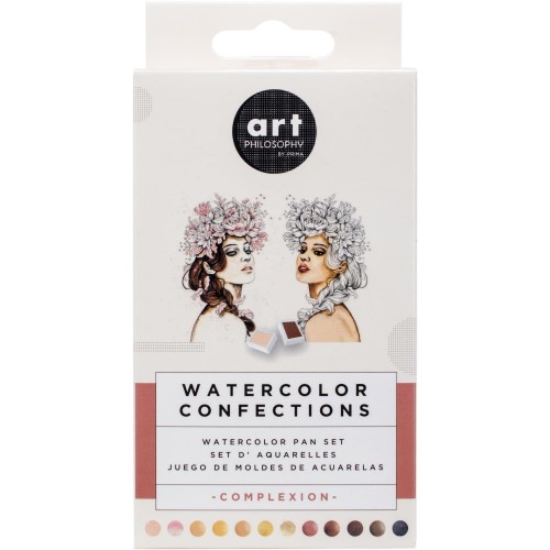 Art Philosophy Prima Watercolor Confections Watercolor Pans 12/Pkg - Complexion