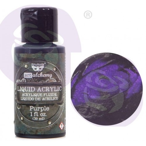 Prima Finnabair Art Alchemy Liquid Acrylic Paint 1 Fluid Ounce - Purple