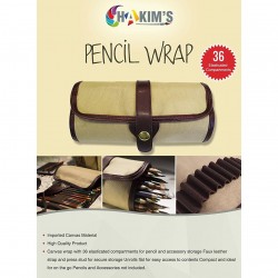 Hakims Pencil Wrap for Artists - 36 Elasticised Compartments