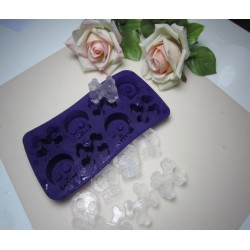 2D Skulls and Crosses Silicone Ice or Chocolate Mould