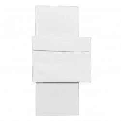 CrafTangles Vertical A2 card size Notelets - 300 gsm - Plain White (10 pcs)