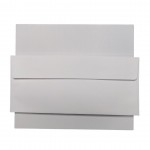CrafTangles Slimline card size Notelets - 300 gsm - Plain White (10 pcs) - Card bases and coordinating envelopes