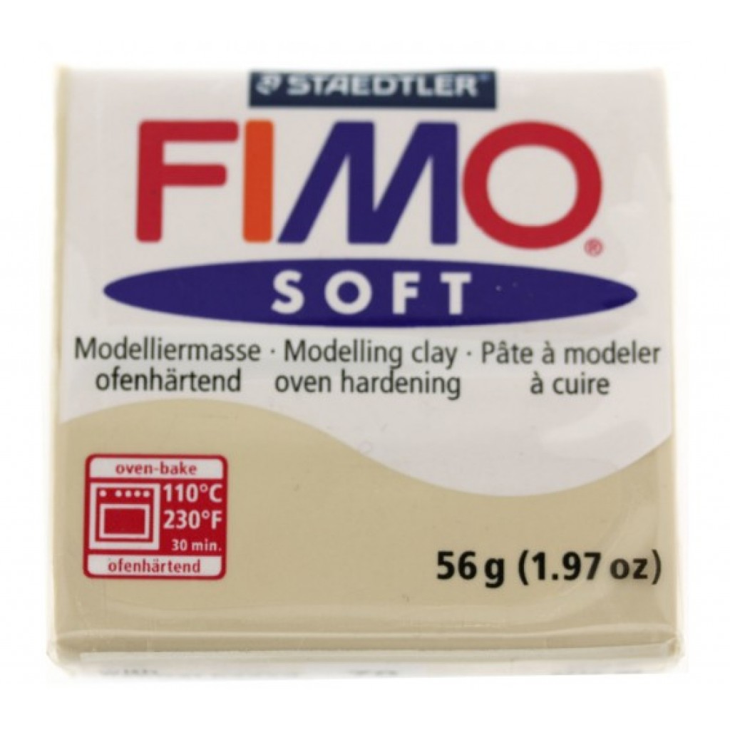 STAEDTLER Fimo Soft Polymer Clay 2 Ounces-8020-70 Sahara 