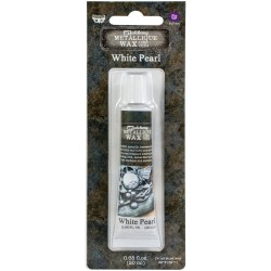Finnabair Art Alchemy Metallique Wax .68 Fluid Ounce - White Pearl