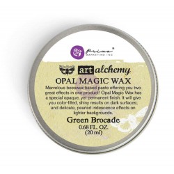Finnabair Art Alchemy Opal Magic Wax .68 Fluid Ounce - Green Brocade (By Finnabair)