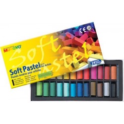 Mungyo Soft Pastel Half-Length Crayons (24 assorted colors)