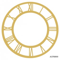 Acrylic Clock Frame - Roman Numbers (Golden) (ACFR800)