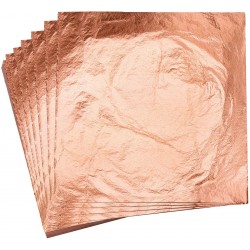 Gilding Foil Leaves - Copper (Pack of 25 leaves) - 3by3 inch