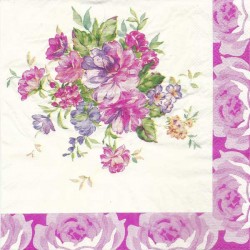 A pack of 12 by 12 inch Decoupage Napkins(5 pcs)  - Floral Design 11