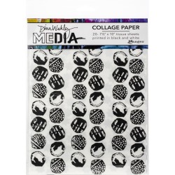 Dina Wakley Media Collage Tissue Paper 7.5"X10" 20/Pkg - Background