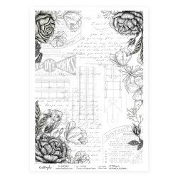 CrafTangles Decoupage Napkin / Tissue / Collage Paper - Botanical Blooms 1
