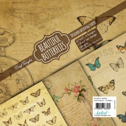 CrafTangles Decoupage Paper Pack  - Beautiful Butterflies (12 by 12 inch) - 4 sheets