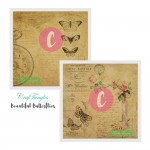 CrafTangles Decoupage Paper Pack  - Beautiful Butterflies (12 by 12 inch) - 4 sheets