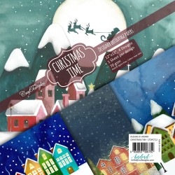 CrafTangles Decoupage Paper Pack  - Christmas Time (12 by 12 inch) - 4 sheets