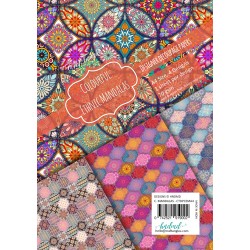 CrafTangles Decoupage Paper Pack  - Colourful Ethnic Mandalas (A4) - 4 sheets