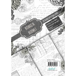 CrafTangles Decoupage Paper Pack  - Botanical Blooms 1 (A4) - 4 sheets