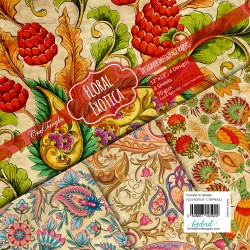 CrafTangles Decoupage Paper Pack  - Floral Exotica (12 by 12 inch) - 4 sheets