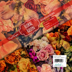 CrafTangles Decoupage Paper Pack  - Floral Haven (12 by 12 inch) - 4 sheets