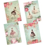 CrafTangles Decoupage Paper Pack  - Oh Ballet (A4) - 4 sheets