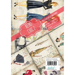 CrafTangles Decoupage Paper Pack  - Retro Chic 2 (A4) - 4 sheets
