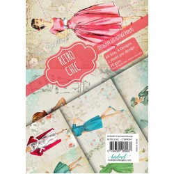 CrafTangles Decoupage Paper Pack  - Retro Chic (A4) - 4 sheets