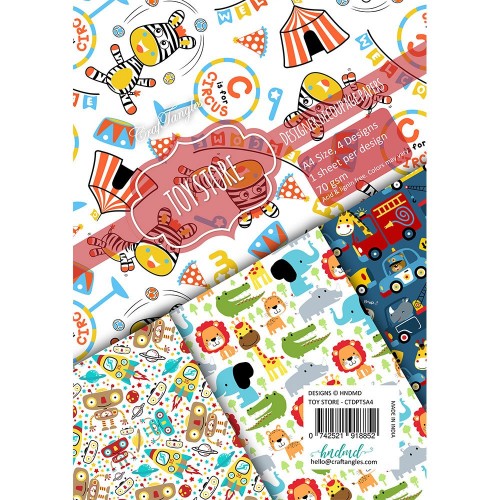 CrafTangles Decoupage Paper A4 - Toy Store