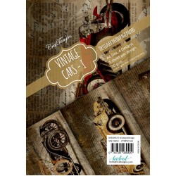CrafTangles Decoupage Paper Pack  - Vintage Cars 1 (A4) - 4 sheets