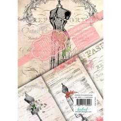 CrafTangles Decoupage Paper Pack  - Vintage Dressforms 2 (A4) - 4 sheets