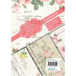 CrafTangles Decoupage Paper Pack  - Vintage Rosette 1 (A4) - 4 sheets