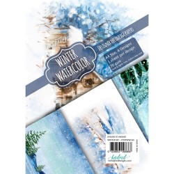 CrafTangles Decoupage Paper Pack - Winter Watercolor (A4) - 4 sheets