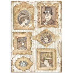 Stamperia Rice Paper A4 - Frames, Lady Vagabond Lifestyle