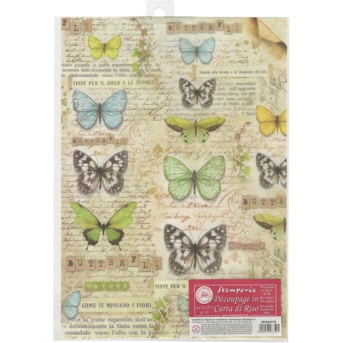 Stamperia Rice Paper A4 - Butterfly