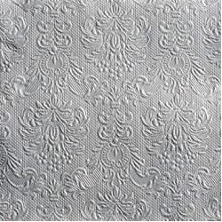 German Decoupage Napkins (5 pcs)  - Elegance Silver (Textured)