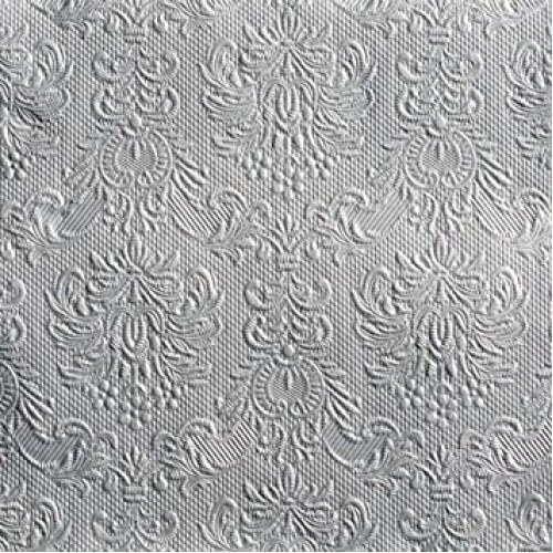 German Decoupage Napkins (5 pcs)  - Elegance Silver (Textured)