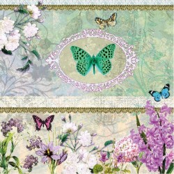 German Decoupage Napkins (5 pcs)  - Butterfly Medaillon
