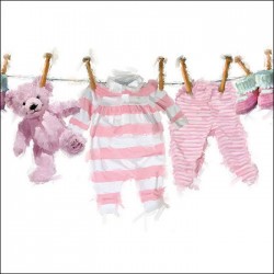German Decoupage Napkins (5 pcs)  - Baby Girl Clothes