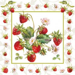 German Decoupage Napkins (5 pcs)  - Fresh Strawberries