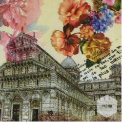 A pack of 12 by 12 inch Decoupage Napkins(5 pcs)  - Buildings
