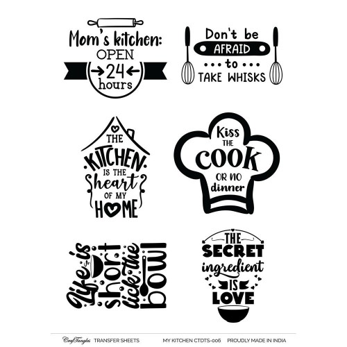 CrafTangles A4 Transfer It Sheets - My Kitchen