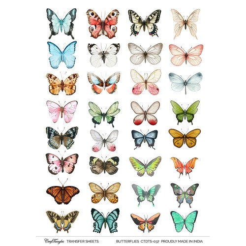 CrafTangles A4 Transfer It Sheets - Butterflies