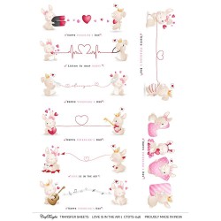 CrafTangles A4 Transfer It Sheets - Love is in the Air